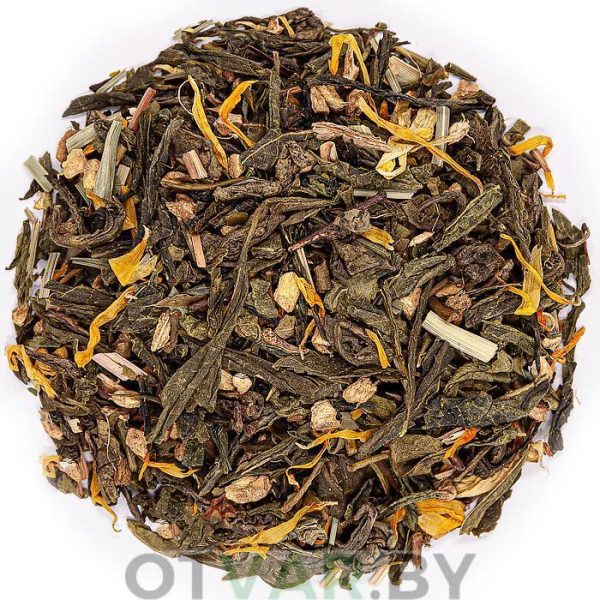 Зеленый чай "Лимон с имбирем" Зеленый чай "Лимон с имбирем"